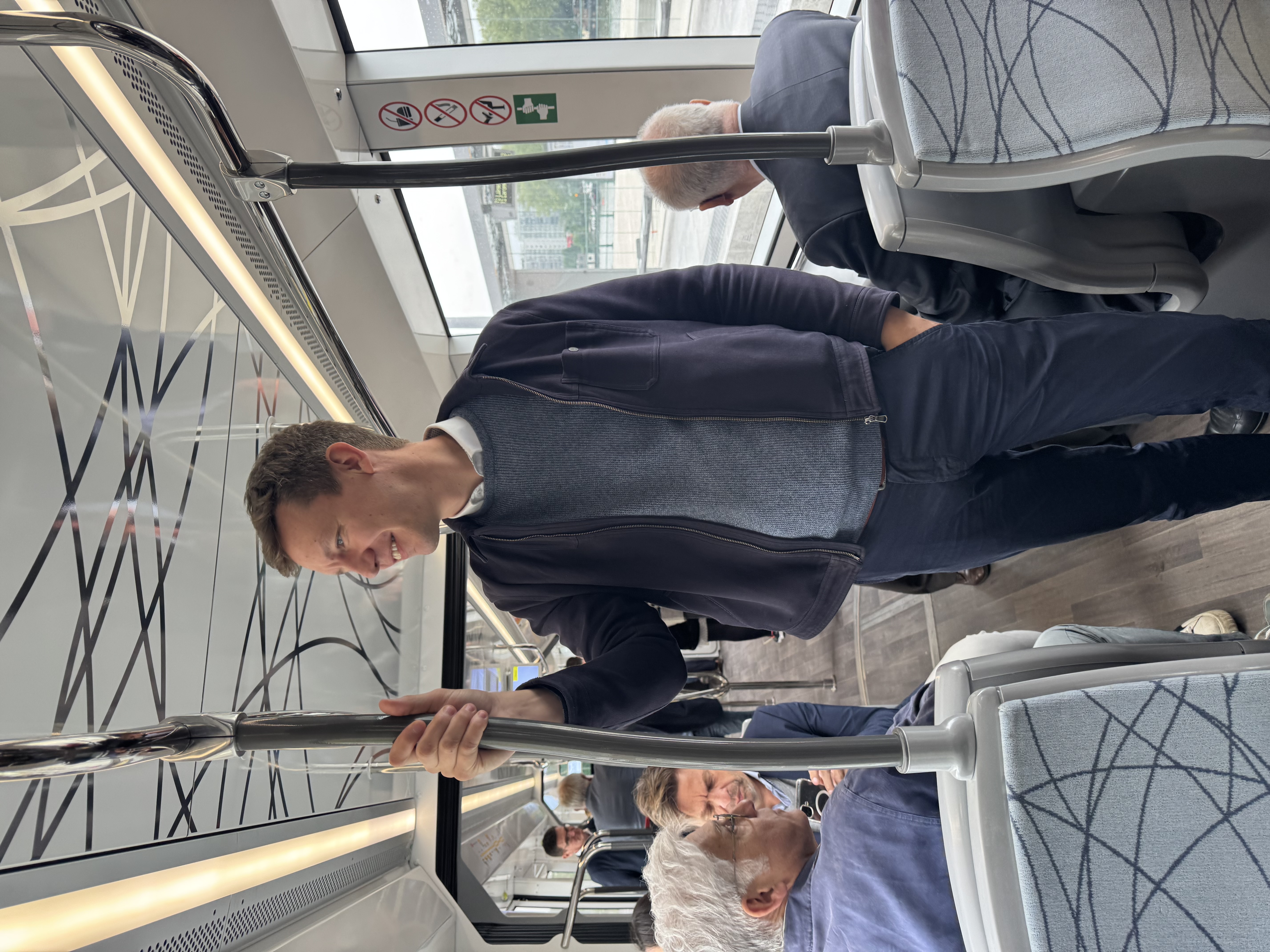 Vincent Bonhomme dans le tram liégeois