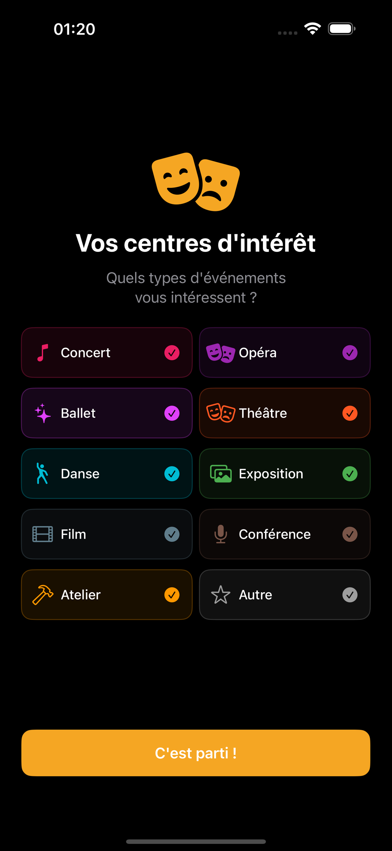 Liège Culture — Choix des centres d'intérêt