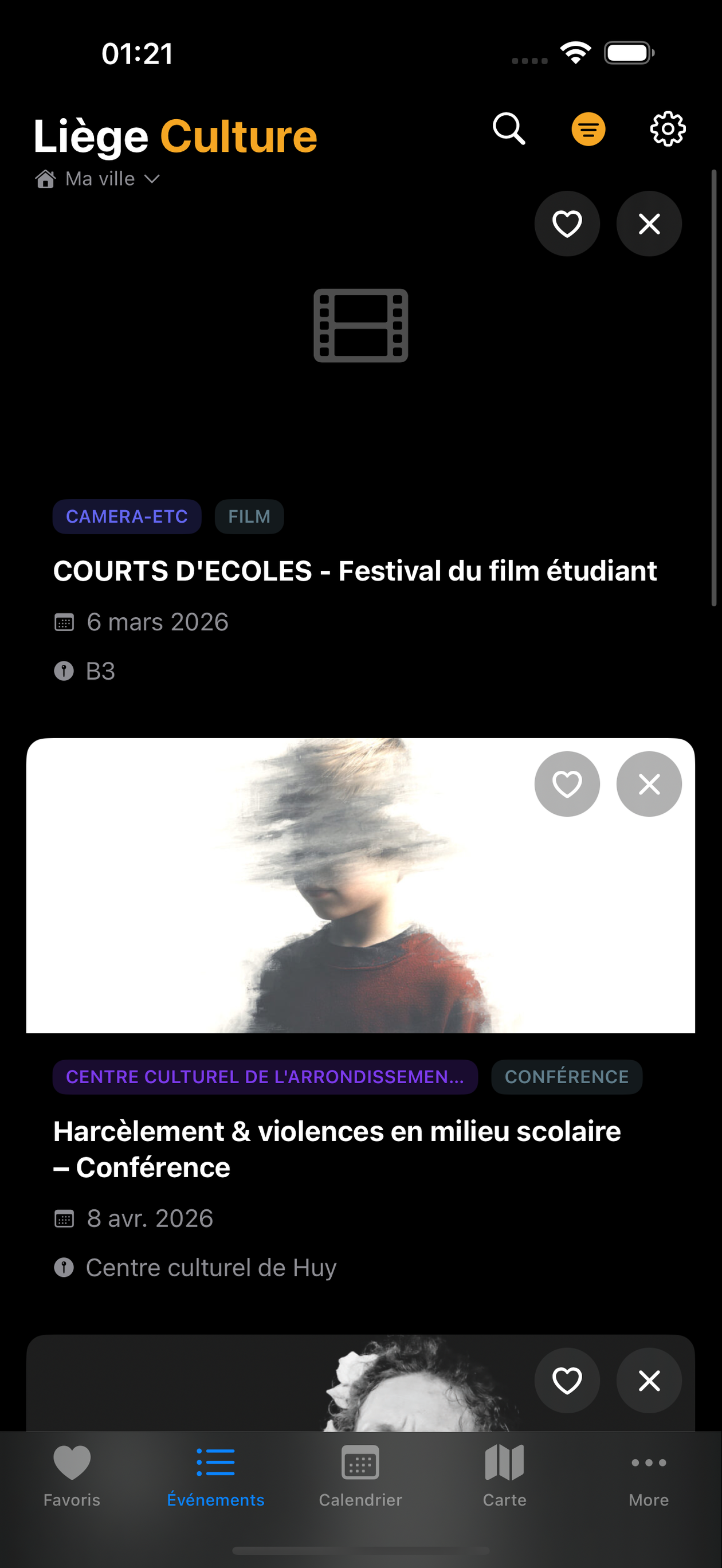 Liège Culture — Liste des événements